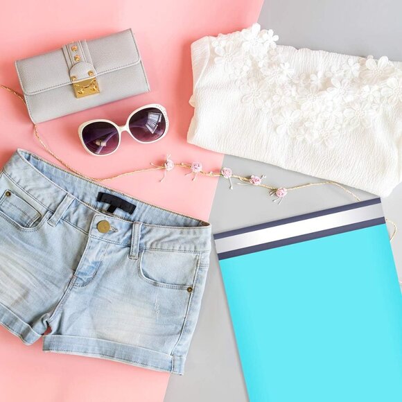 🔥(10) 10x13" Poly Mailing Bags Teal Color Shipping Mailing Envelopes Bags - Picture 2 of 8